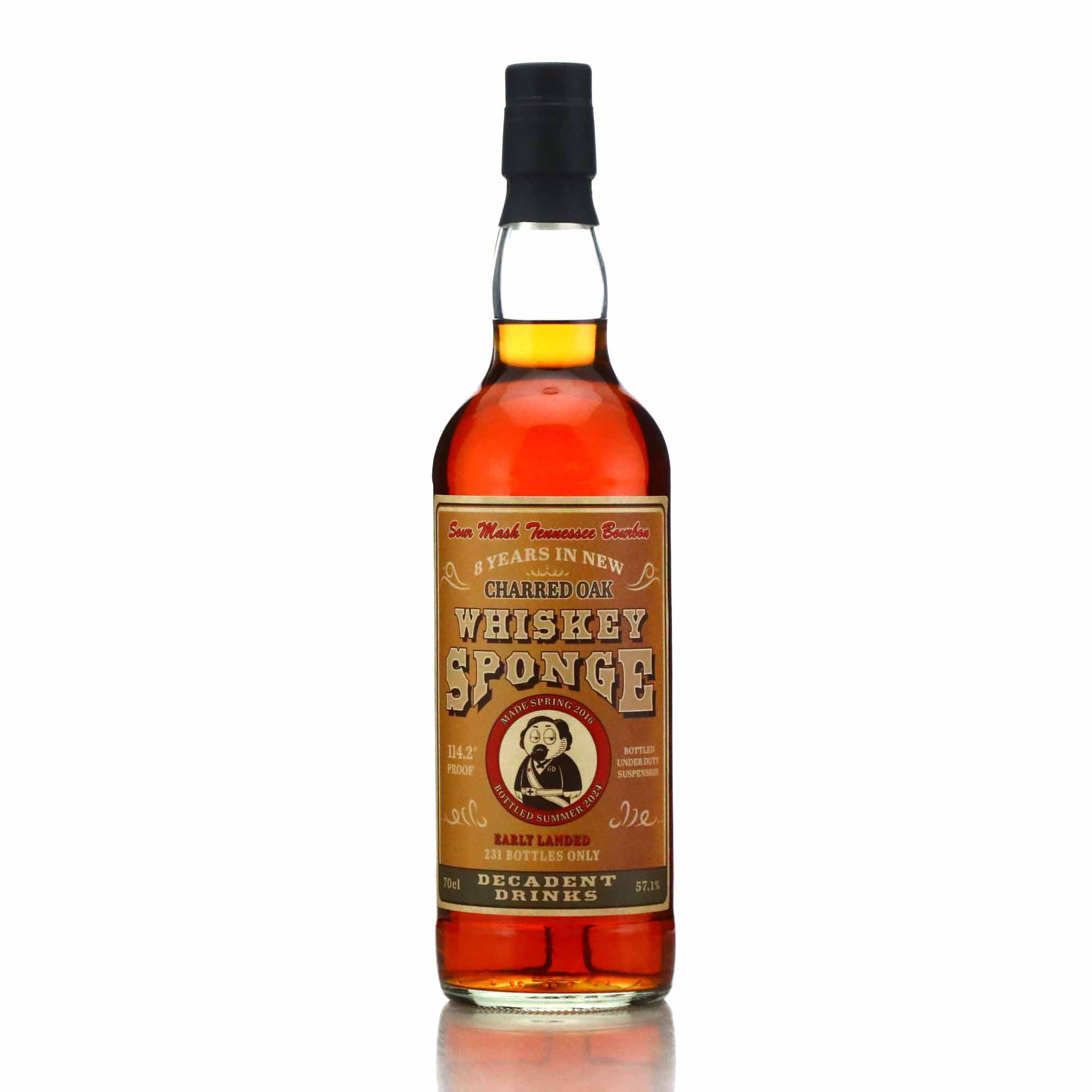 Whiskey Sponge Tennessee Sour Mash Bourbon 8 years old Whiskey Sponge Tennessee Sour Mash Bourbon 8 years old